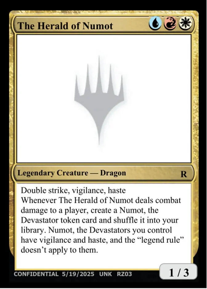 2023 Unknown Event The Herald of Numot #RZ03 rare card image
