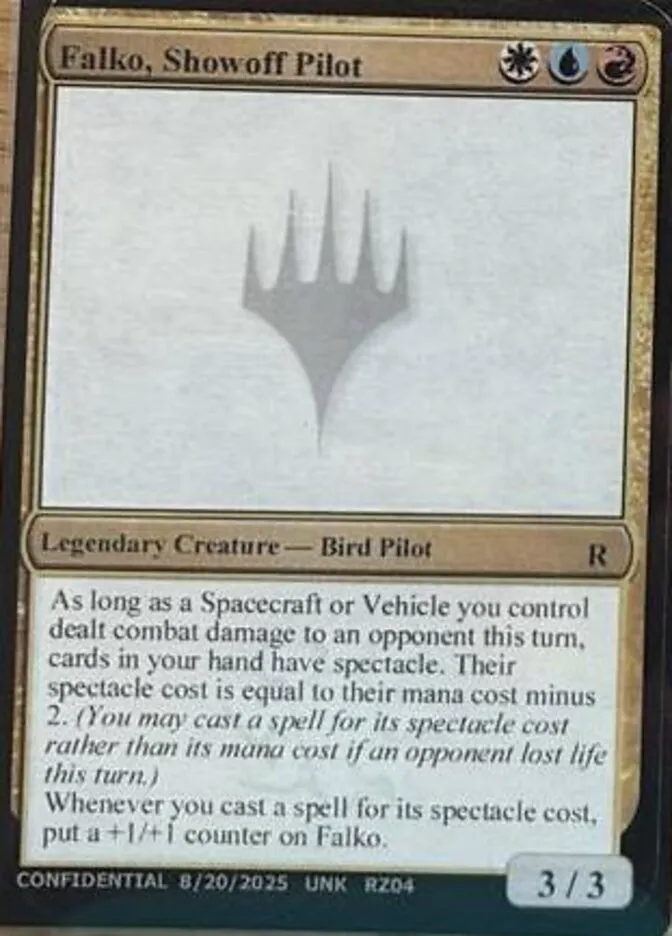 2023 Unknown Event Falko, Showoff Pilot #RZ04s rare card image