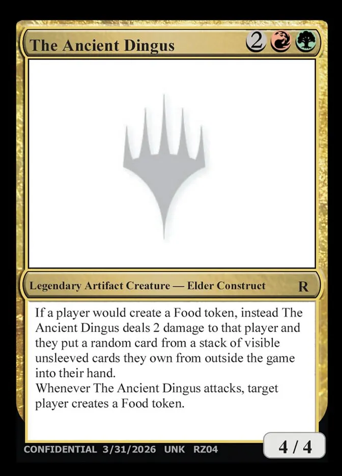 2023 Unknown Event The Ancient Dingus #RZ04v rare card image