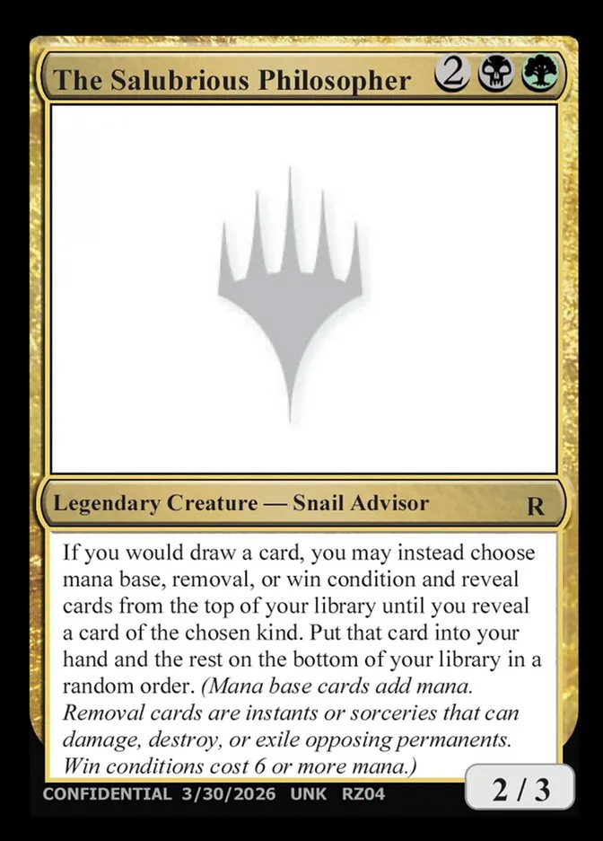 2023 Unknown Event The Salubrious Philosopher rare #RZ04x rare card image