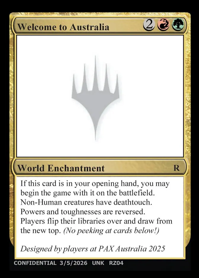 2023 Unknown Event Welcome to Australia #RZ04y rare card image
