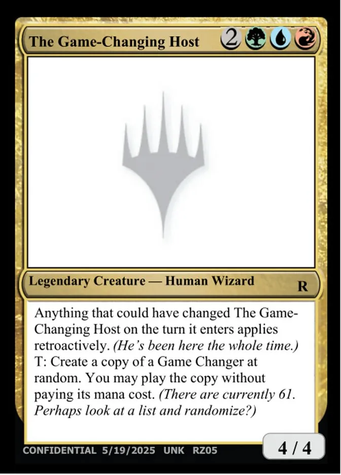 2023 Unknown Event The Game-Changing Host #RZ05j rare card image