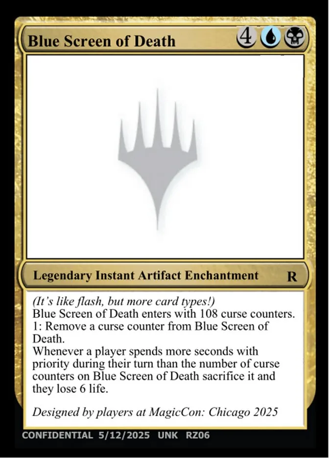 2023 Unknown Event Blue Screen of Death #RZ06f rare card image