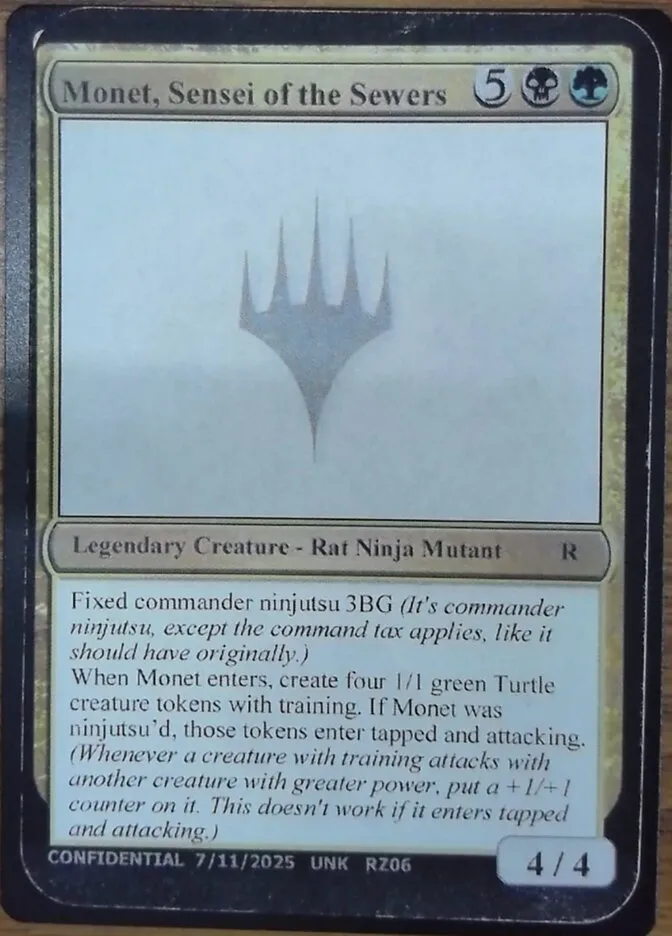 2023 Unknown Event Monet, Sensei of the Sewers #RZ06g rare card image