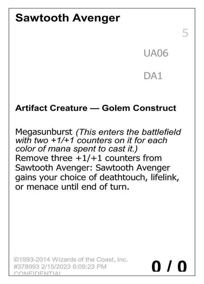 2023 Unknown Event Sawtooth Avenger #UA06b uncommon card image