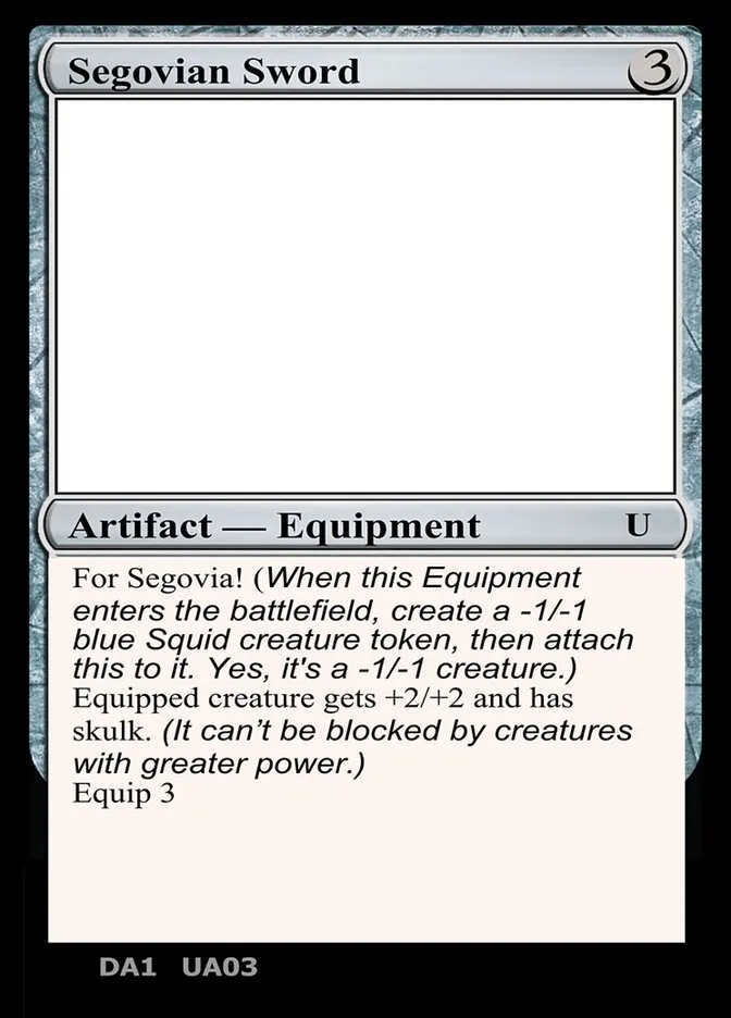 2023 Unknown Event Segovian Sword uncommon #UA03e uncommon card image