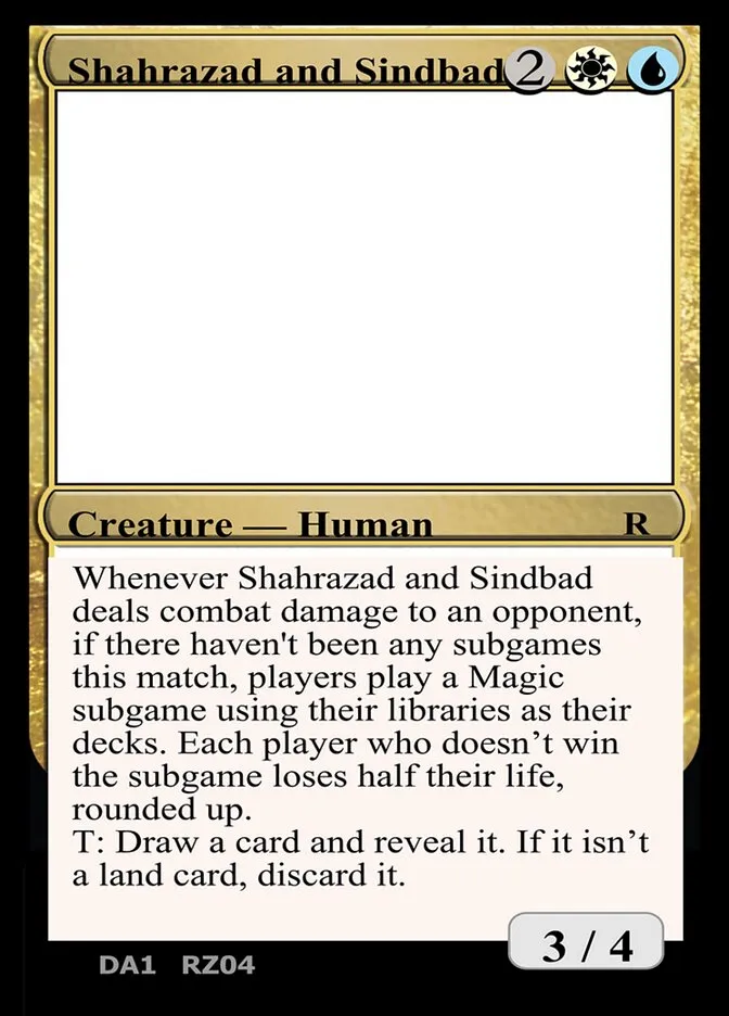2023 Unknown Event Shahrazad and Sindbad #RZ04g rare card image