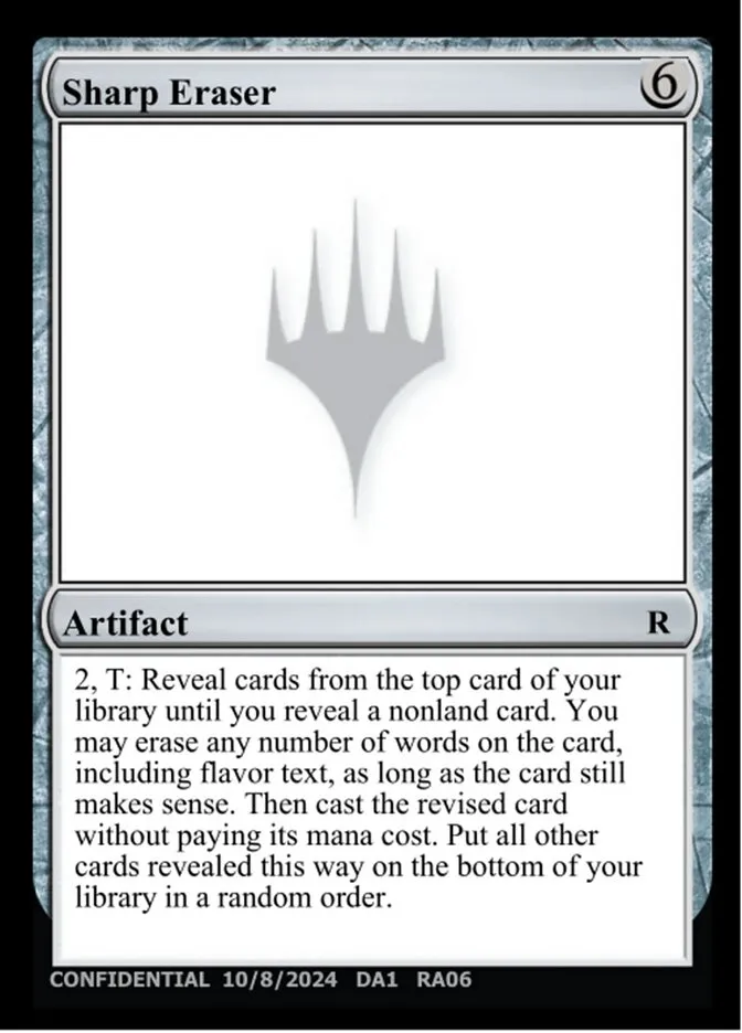 2023 Unknown Event Sharp Eraser rare #RA06d rare card image