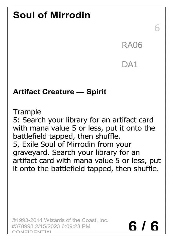 2023 Unknown Event Soul of Mirrodin #RA06b rare card image