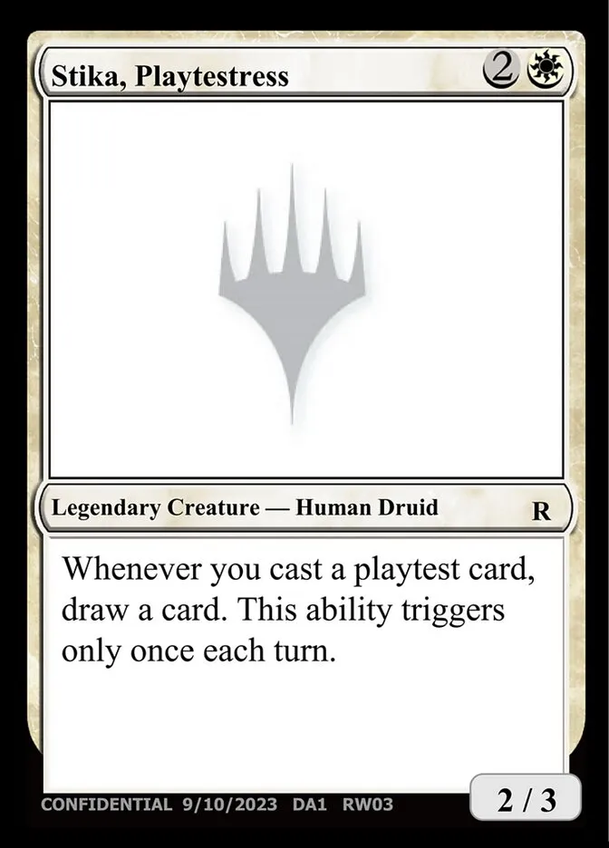 2023 Unknown Event Stika, Playtestress #RW03d rare card image