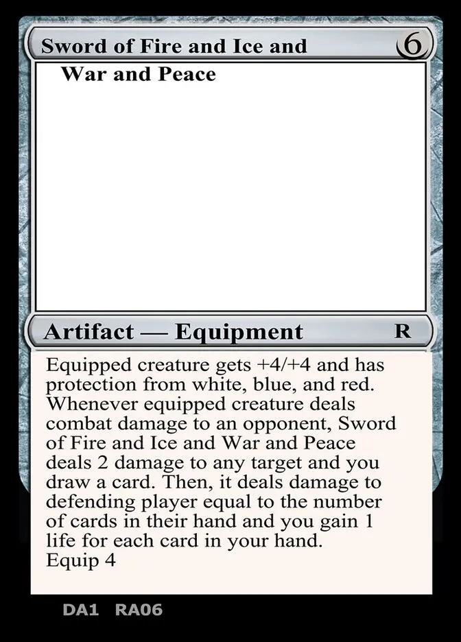 2023 Unknown Event Sword of Fire and Ice and War and Peace #RA06c rare card image