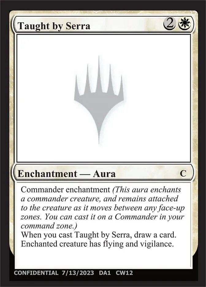 2023 Unknown Event Taught by Serra common #CW12 common card image