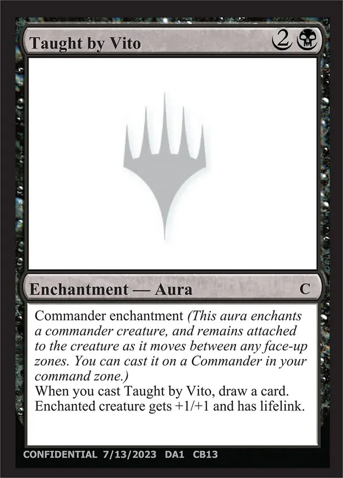 2023 Unknown Event Taught by Vito common #CB13b common card image