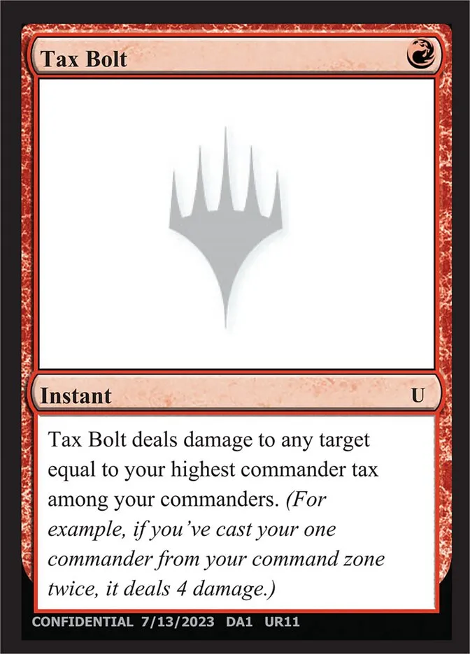 2023 Unknown Event Tax Bolt uncommon #UR11b uncommon card image