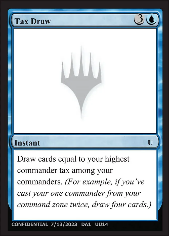 2023 Unknown Event Tax Draw uncommon #UU14a uncommon card image