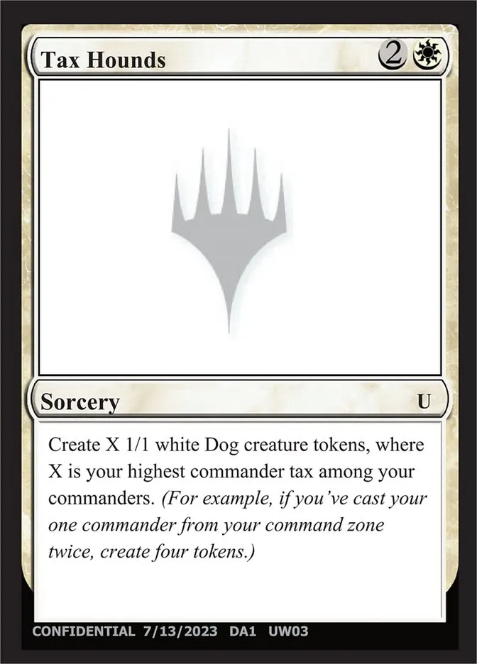 2023 Unknown Event Tax Hounds #UW03 uncommon card image