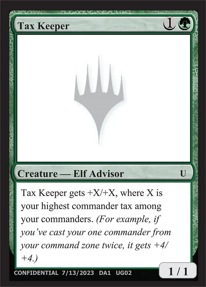 2023 Unknown Event Tax Keeper #UG02b uncommon card image