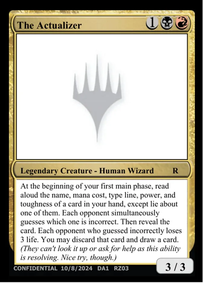 2023 Unknown Event The Actualizer #RZ03h rare card image