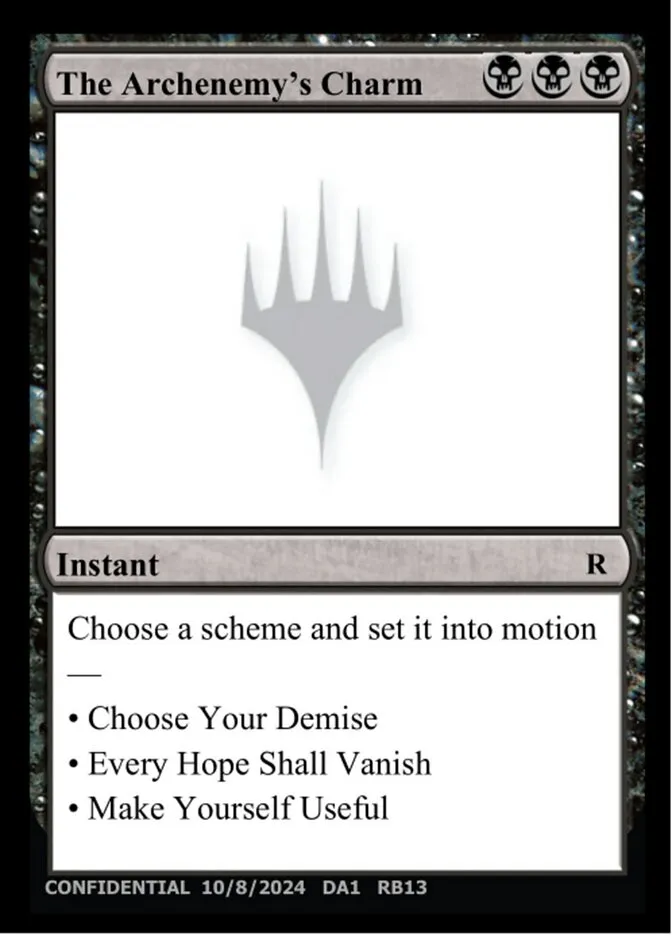 2023 Unknown Event The Archenemy's Charm #RB13 rare card image