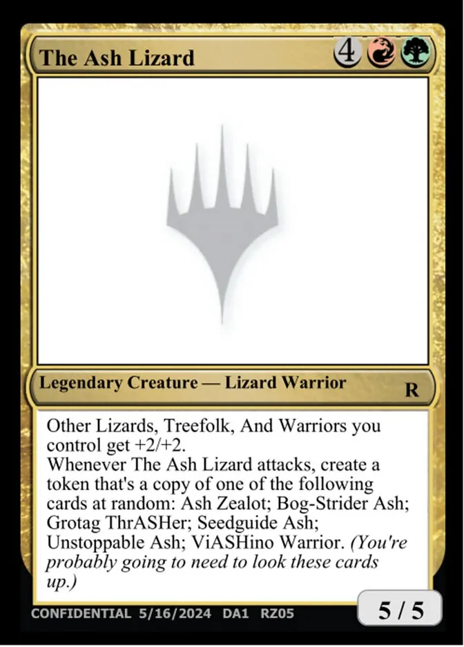 2023 Unknown Event The Ash Lizard #RZ05c rare card image