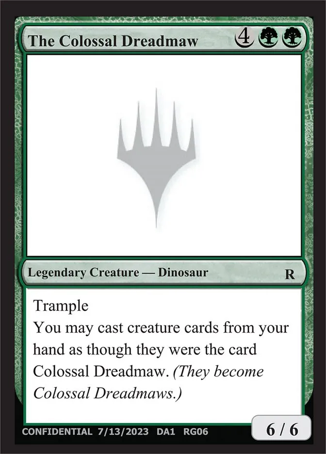 2023 Unknown Event The Colossal Dreadmaw #RG06b rare card image
