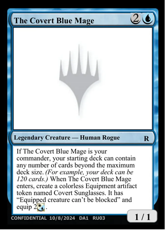 2023 Unknown Event The Covert Blue Mage #RU03c rare card image