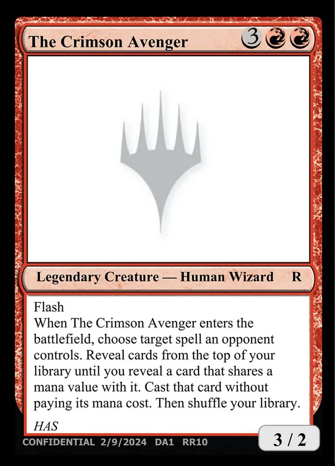 2023 Unknown Event The Crimson Avenger #RR10 rare card image