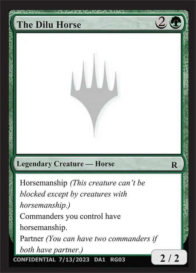 2023 Unknown Event The Dilu Horse #RG03d rare card image
