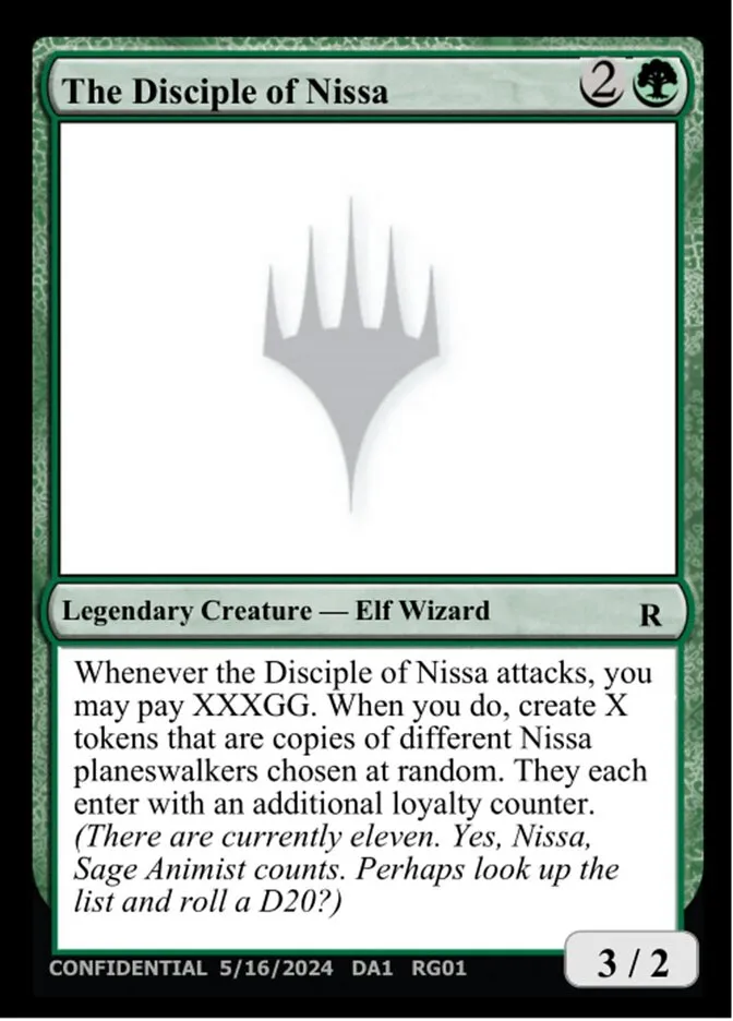 2023 Unknown Event The Disciple of Nissa #RG01b rare card image