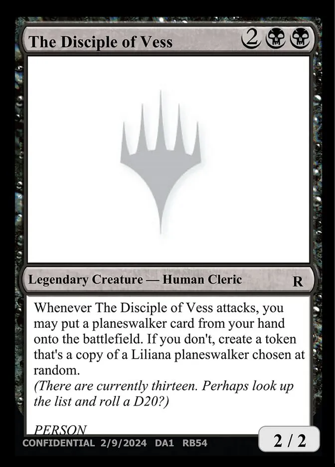 2023 Unknown Event The Disciple of Vess #RB54 rare card image