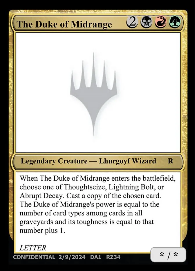 2023 Unknown Event The Duke of Midrange #RZ34 rare card image