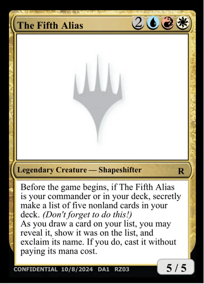 2023 Unknown Event The Fifth Alias #RZ03g rare card image