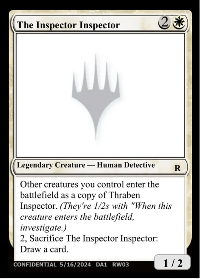 2023 Unknown Event The Inspector Inspector rare #RW03e rare card image