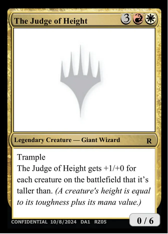 2023 Unknown Event The Judge of Height #RZ05f rare card image