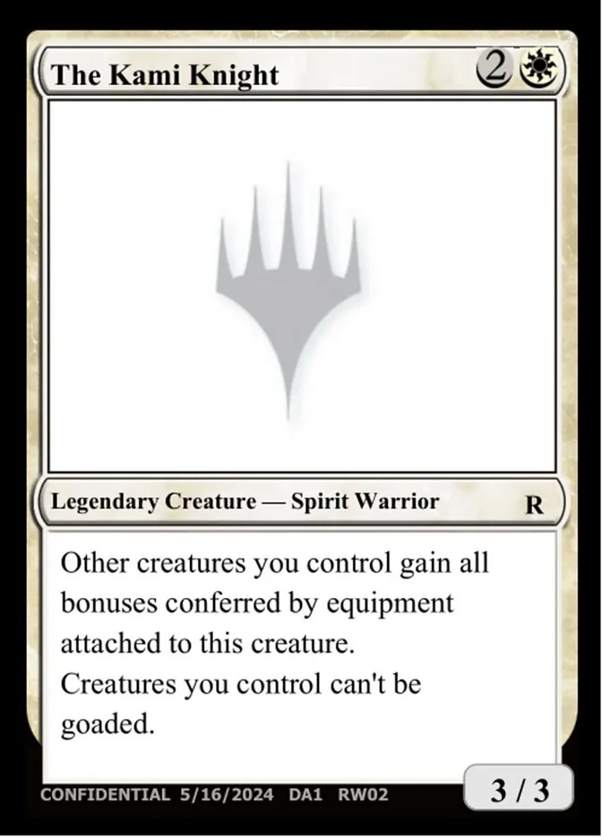 2023 Unknown Event The Kami Knight #RW02c rare card image