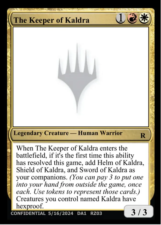 2023 Unknown Event The Keeper of Kaldra #RZ03c rare card image