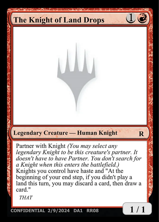2023 Unknown Event The Knight of Land Drops #RR08b rare card image