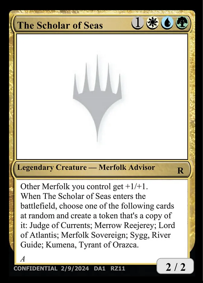 2023 Unknown Event The Scholar of Seas #RZ11b rare card image
