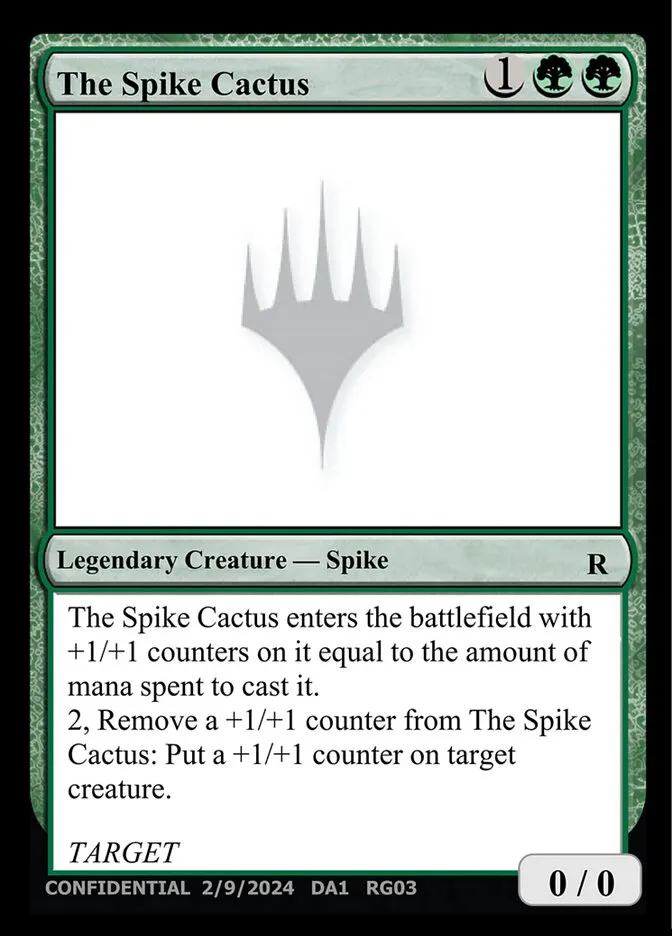 2023 Unknown Event The Spike Cactus rare #RG03e rare card image