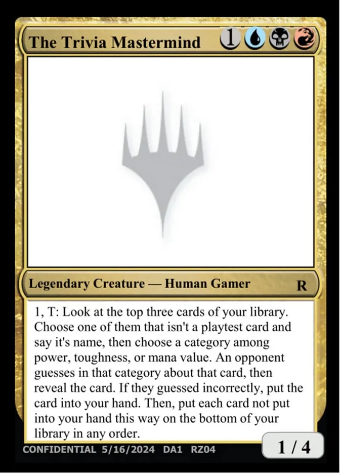 2023 Unknown Event The Trivia Mastermind #RZ04l rare card image