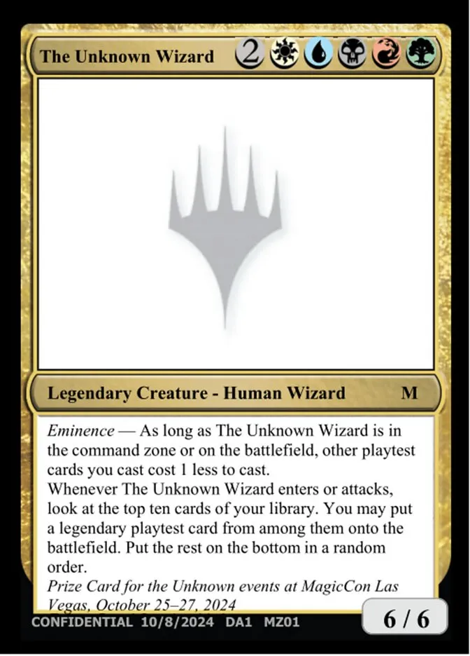 2023 Unknown Event The Unknown Wizard mythic #MZ01 mythic card image