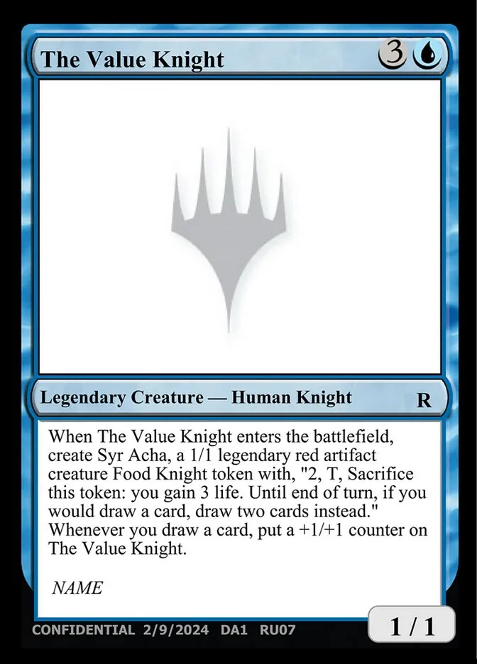 2023 Unknown Event The Value Knight rare #RU07a rare card image