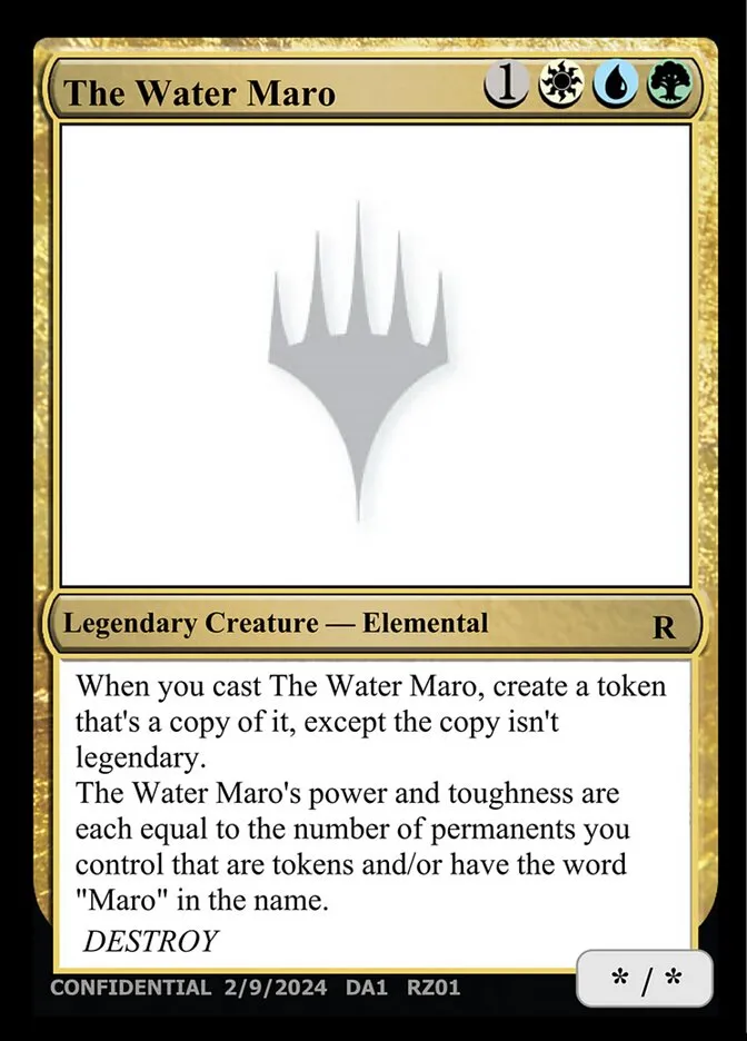 2023 Unknown Event The Water Maro #RZ01b rare card image