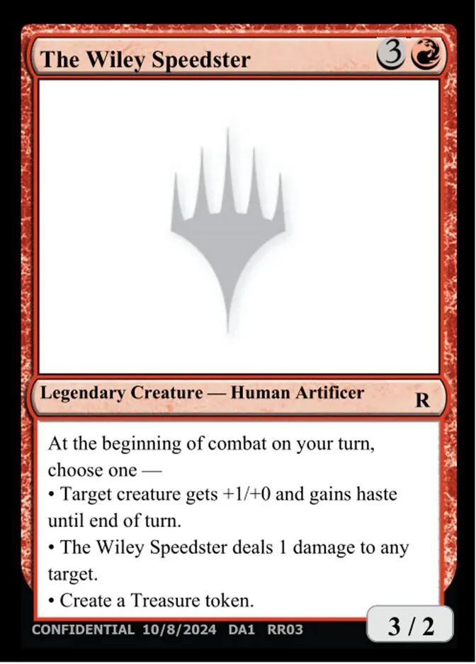 2023 Unknown Event The Wiley Speedster #RR03 rare card image