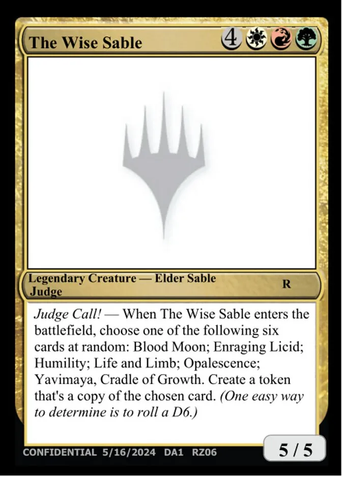 2023 Unknown Event The Wise Sable rare #RZ06c rare card image