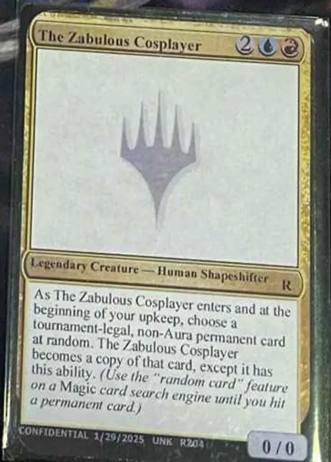 2023 Unknown Event The Zabulous Cosplayer #RZ04p rare card image