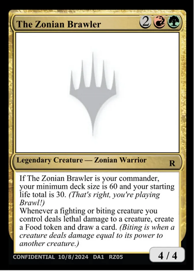 2023 Unknown Event The Zonian Brawler #RZ05g rare card image