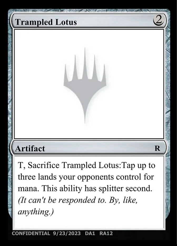 2023 Unknown Event Trampled Lotus #RA12b rare card image