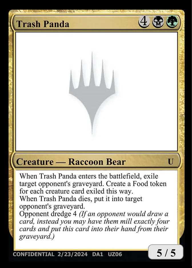 2023 Unknown Event Trash Panda uncommon #UZ06 uncommon card image