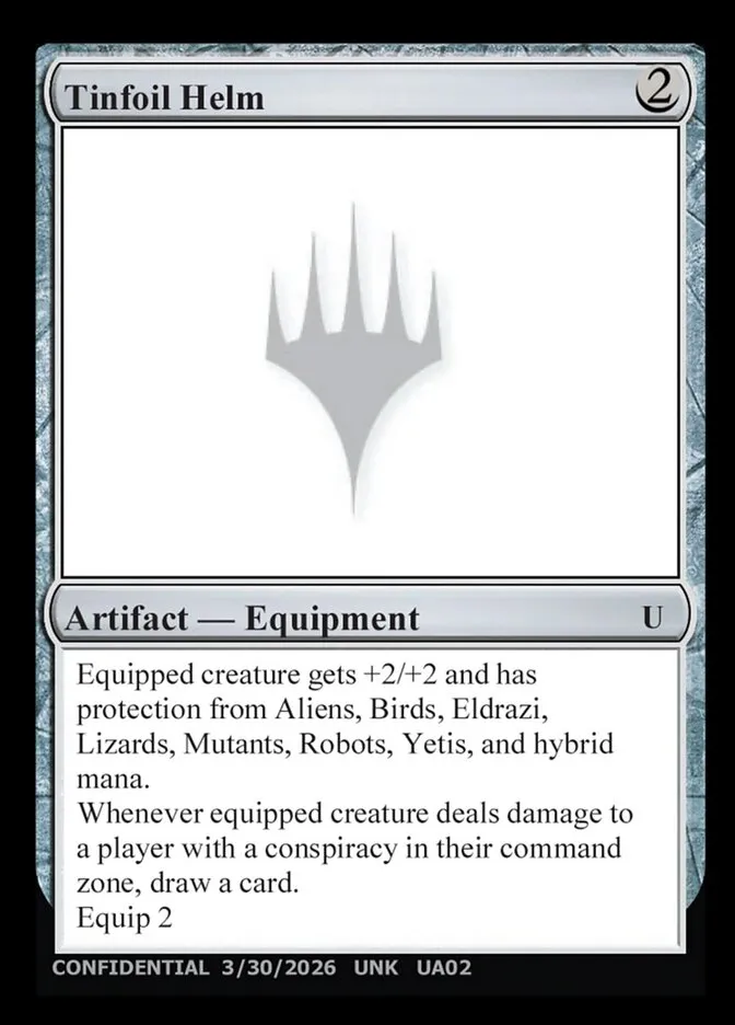 2023 Unknown Event Tinfoil Helm uncommon #UA02d uncommon card image